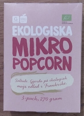 Ekologiska micropopcorn - Produkt