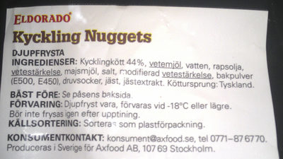Eldorado Kyckling Nuggets - Ingredienser