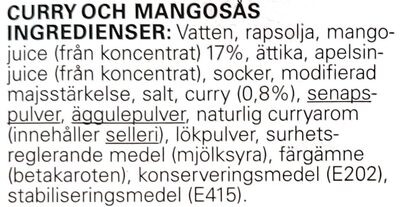 Curry & Mangosås - Ingredienser