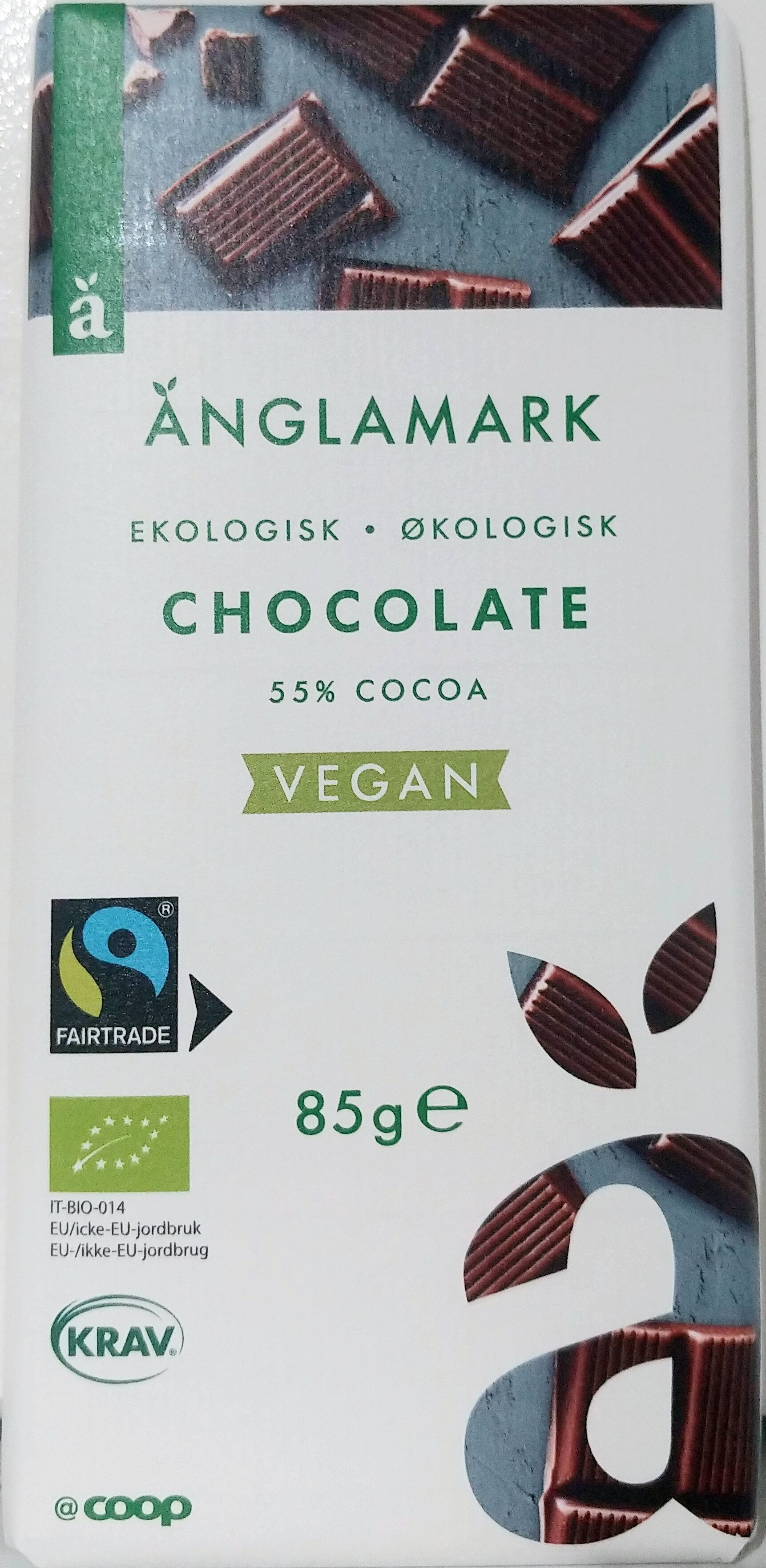 Økologisk Chocolate 53% Cocoa Vegan - Produkt