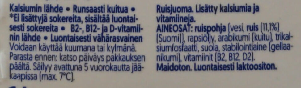 Totally Nordic Rye - Ingredients - fi