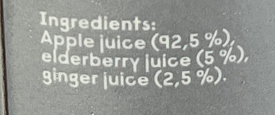 Juice Apple, Elderberry & Ginger - Ingredienser