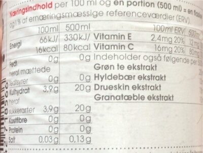Vitamin well boost - Ernæringsfakta - fr