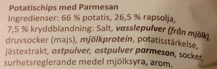 Gårdschips Parmesan - Ingredienser