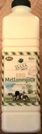 Isåsa Eko mellanmjölk (1,5% fett) - Produkt