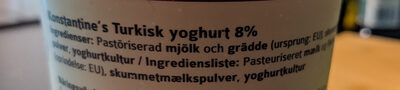 Turkisk Yogurt - Ingredienser