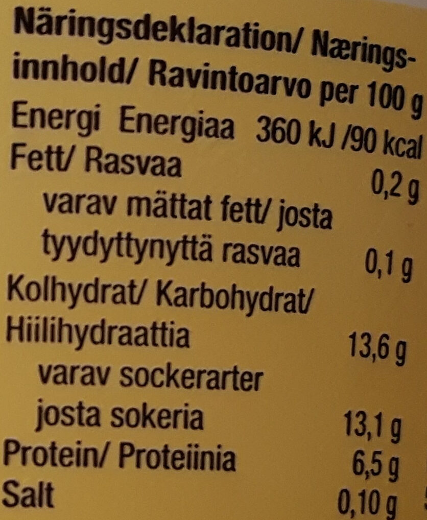 Kvarg Yogurt Vanilj - Näringsfakta
