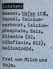 Hafer Haver Calcium - Ingredienti - de
