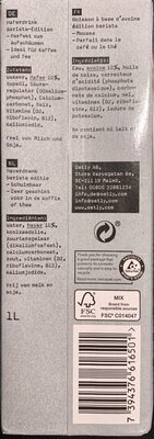 Haferdrink Barista-Edition - Ingredients