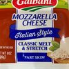 Mozzarella Cheese, Part Skim - Product