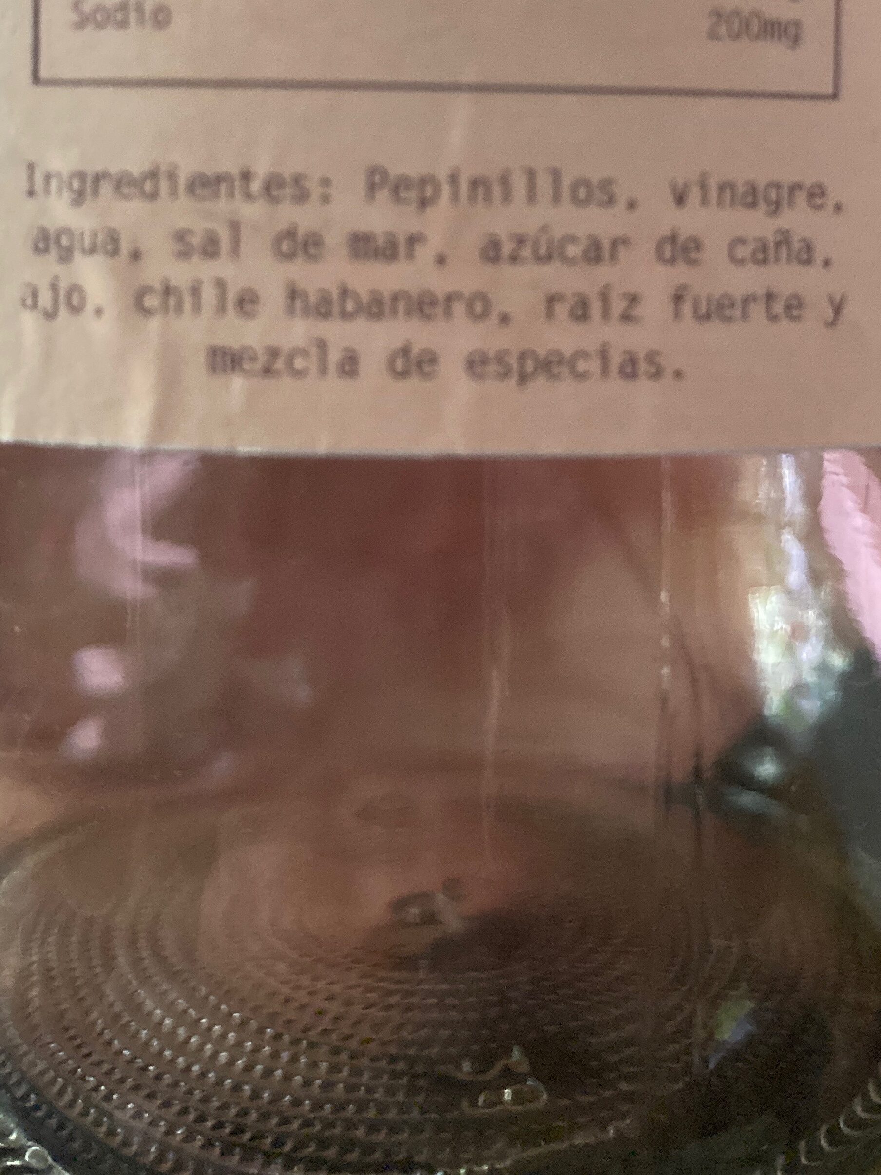 Pepinillos Habanero - Ingrédients - en