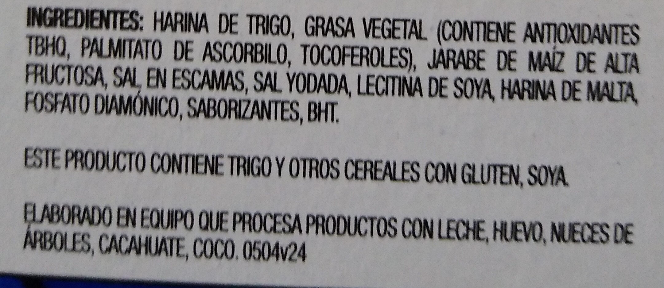 Saladitas - Ingredientes