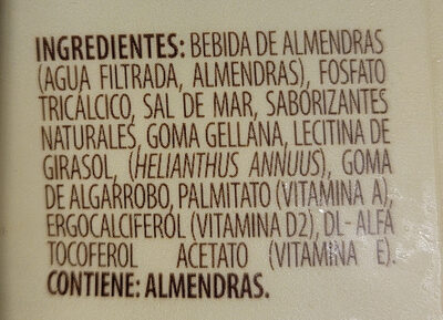 Bebida de Almendras - Ingredienser - es