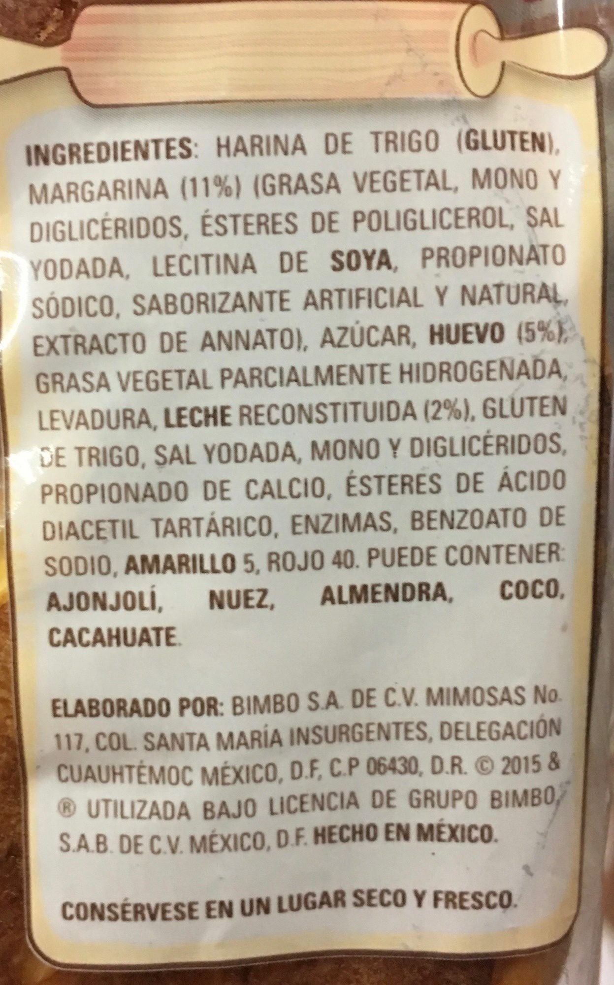 CUERNITOS TÍA ROSA - Ingredientes