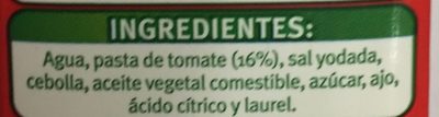CALDILLO TOMATE ROJO - Ingredientes