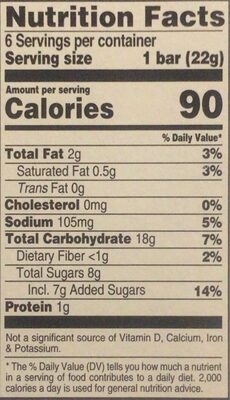 Rice Krispies Treats - Información nutricional