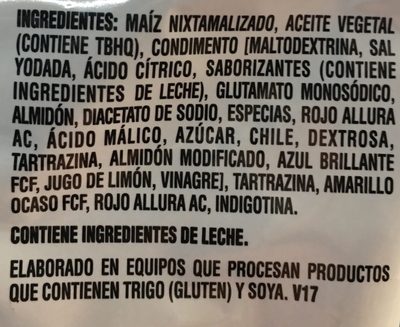 Doritos Incognita - Ingredients - es
