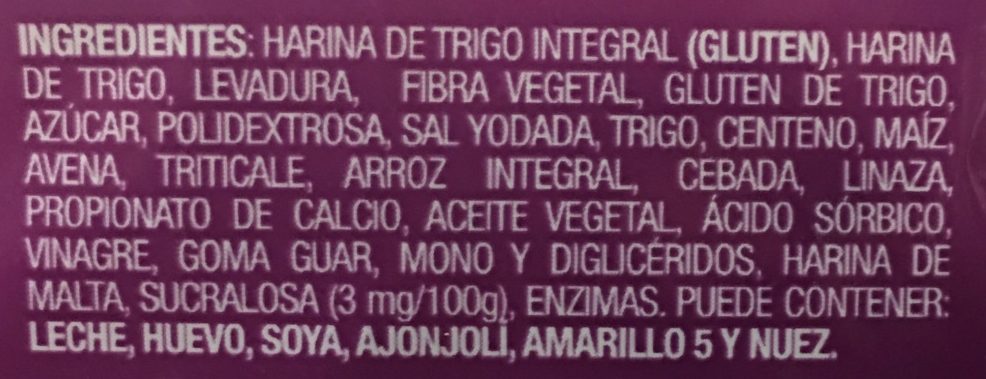 Thins multigrano - Ingredients - es