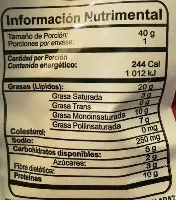 Golden Nuts Surtido Selecto - Información nutricional
