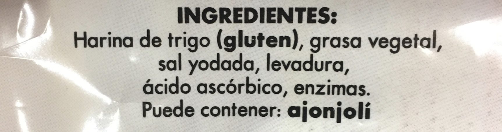 Tostis panecitos - Ingredients - es