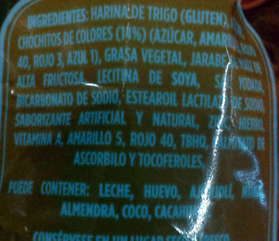 Deliciosas con Chochitos - Ingredients - es