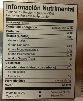 Galletas Cuenta Conmigo - Tableau nutritionnel - es