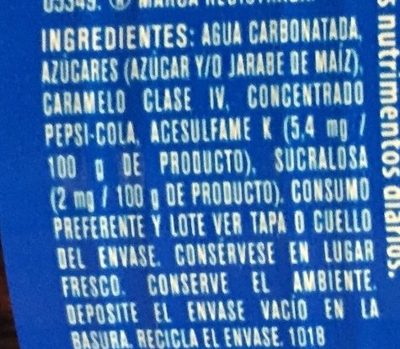 Pepsi - Ingredientes