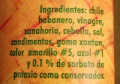 Salsa Loltun Habanero Verde 150gr - Ingredientes