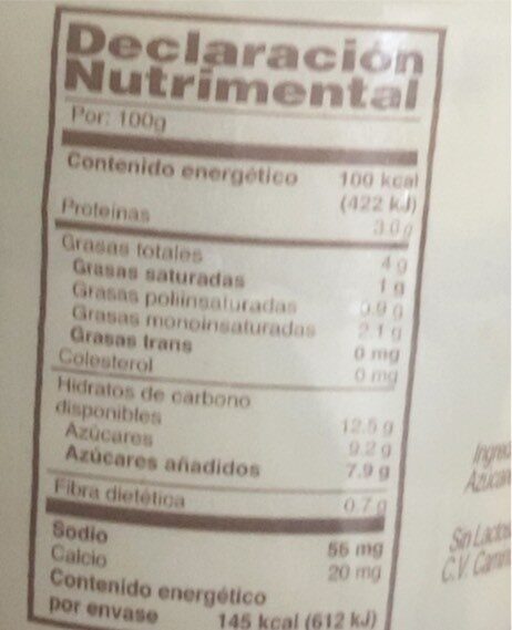 Almond - Información nutricional - en