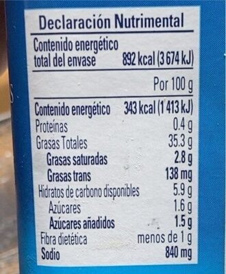 Blue cheese - Tableau nutritionnel - es