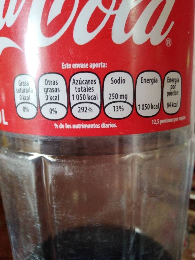 Refresco Coca Cola - Información nutricional