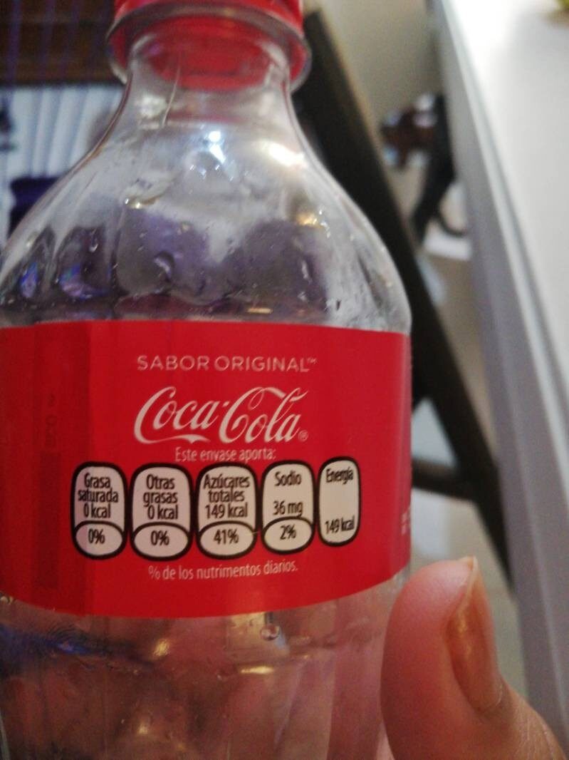 Coca Cola botella pet - Información nutricional