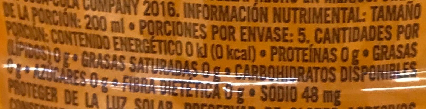 Ciel Exprim sabor Mandarina con Gajos - Nutrition facts - es