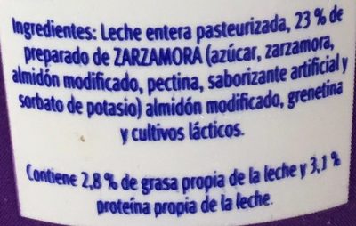 Alpura Yoghurt con Zarzamora - Zutaten - es