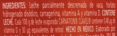 Carnation Clavel - Ingrediënten - es