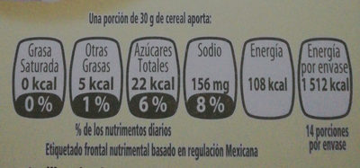 Corn Flakes Amaranto - Información nutricional
