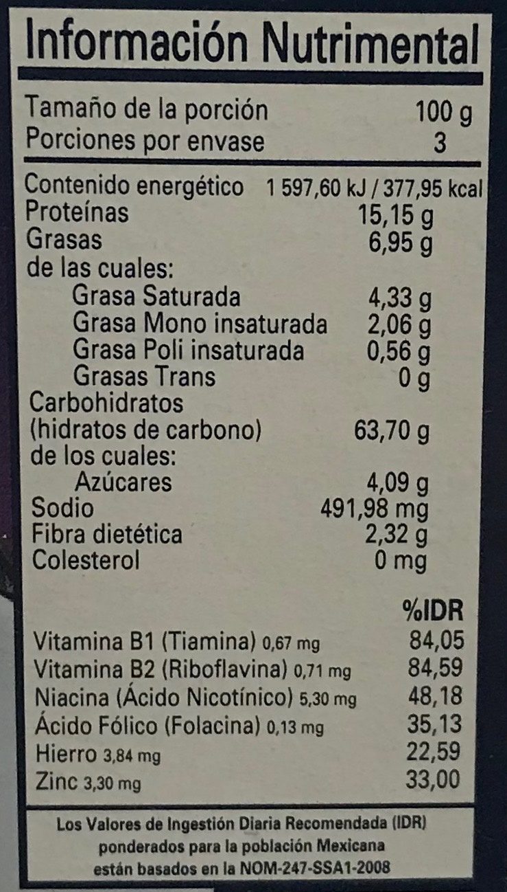 Harina preparada para crepas - Nutrition facts - es