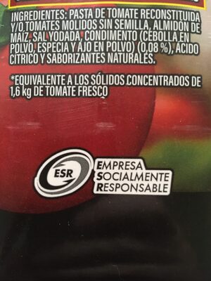 Tomates molidos - Ingredientes