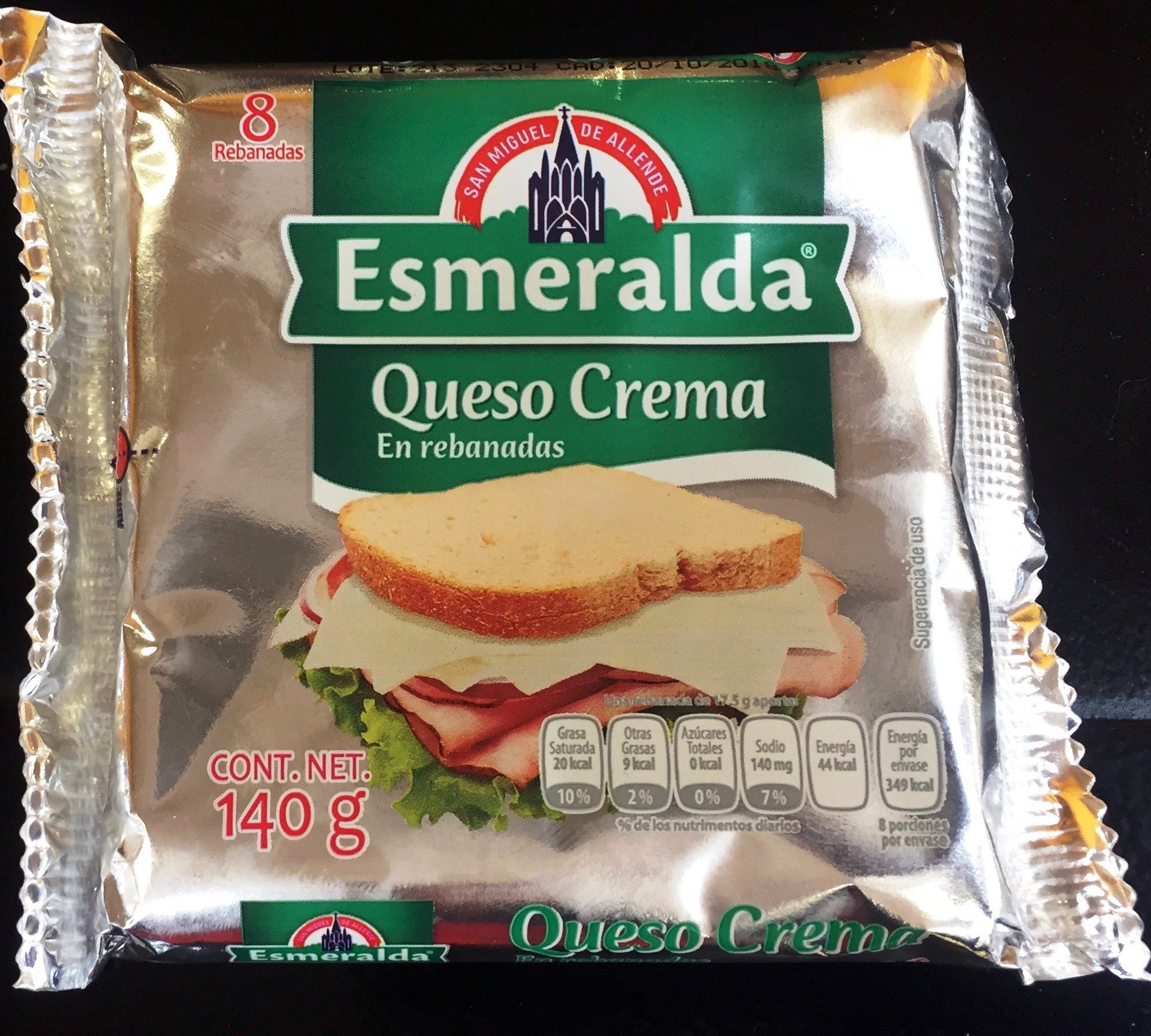 Queso Crema en rebanadas Esmeralda - Producto