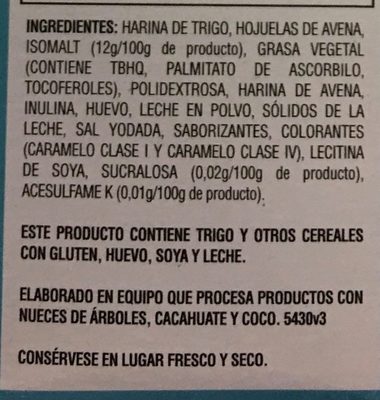GALLETAS QUAKER VAINILLA - Ingredientes