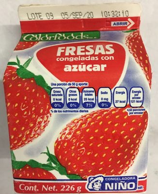Fresas congelada con azucar - Product - es