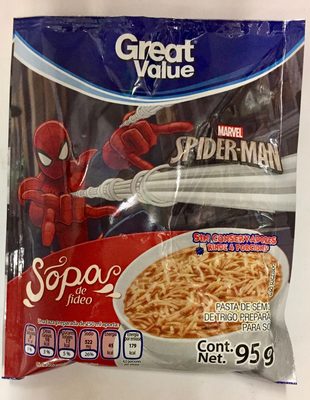 Sopa de fideo spider-man - Produit - es