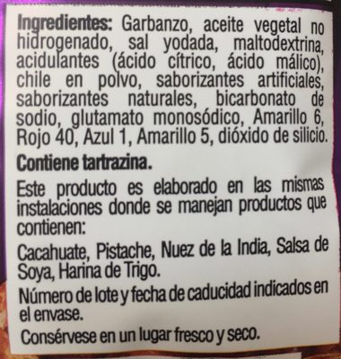 Garbanzos Enchilados - Ingredientes