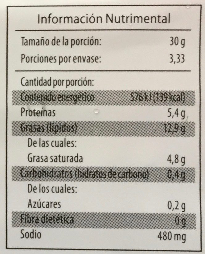 CHORIZO PAMPLONA - Nutrition facts - es