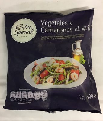 Vegetales y camarones al grill, Extra Special, - Producto