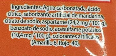 Refresco Mandarina - Ingredientes