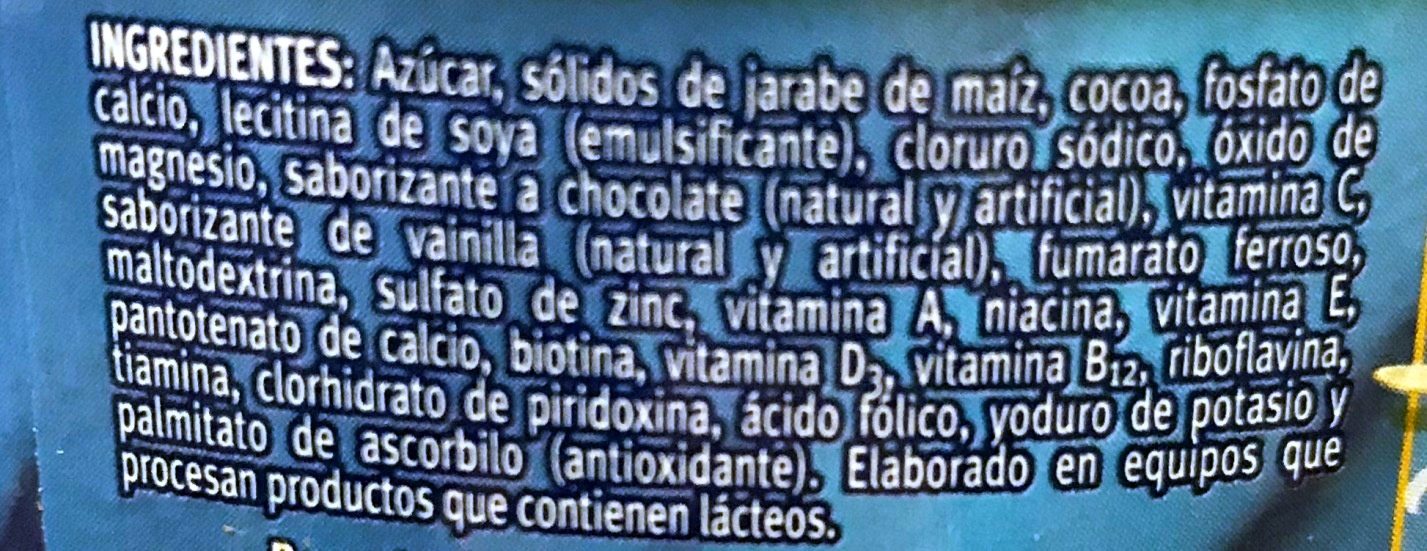 Choco Milk - Ingredientes