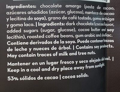 britt chocolate coffee beans - Ingrediënten - en