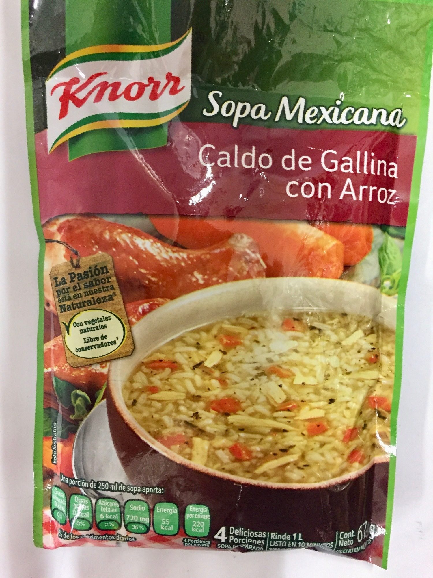 sopa Méxicana caldo de gallina con arroz - Producto
