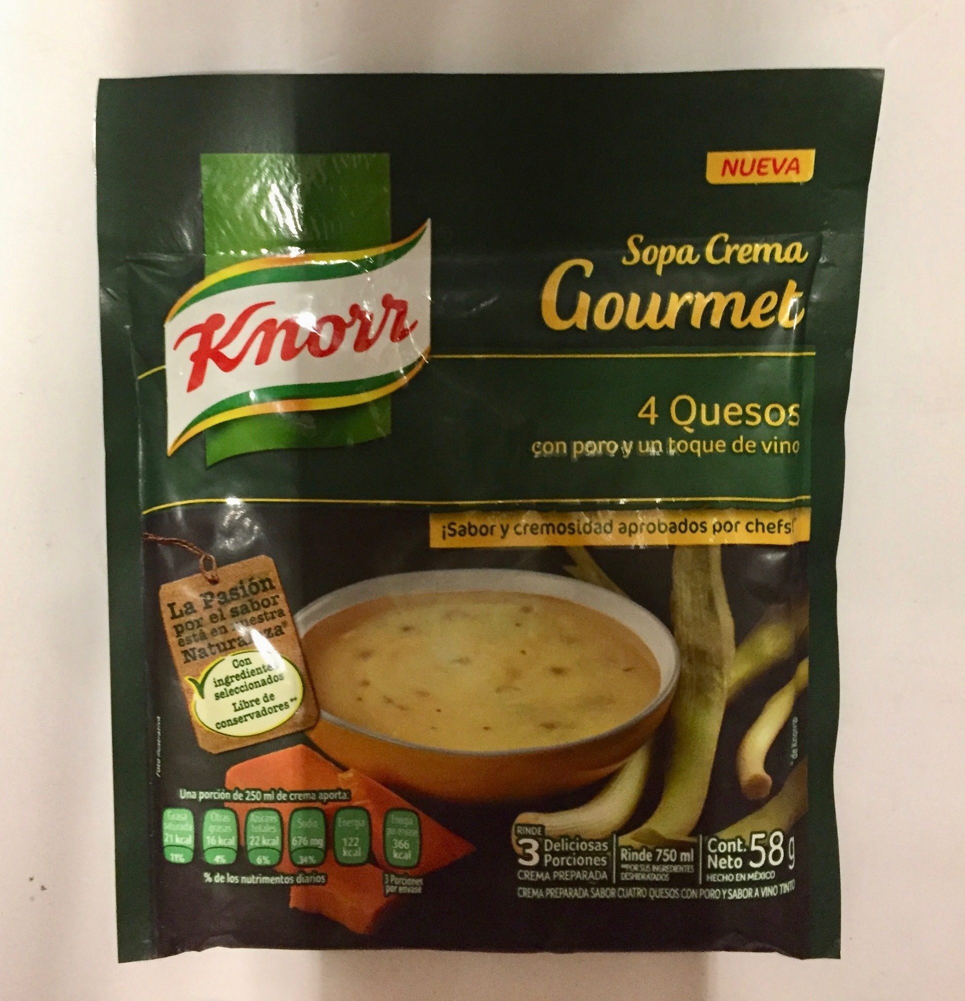 Sopa Crema Gourmet 4 Quesos - Producto